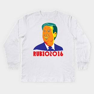 Marco Rubio President 2016 Republican Retro Kids Long Sleeve T-Shirt